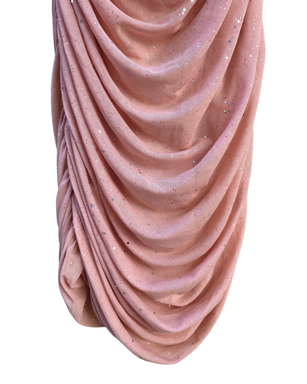 Pink Open-back Ruched Dress