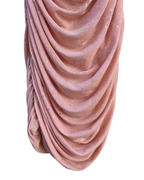 Pink Open-back Ruched Dress