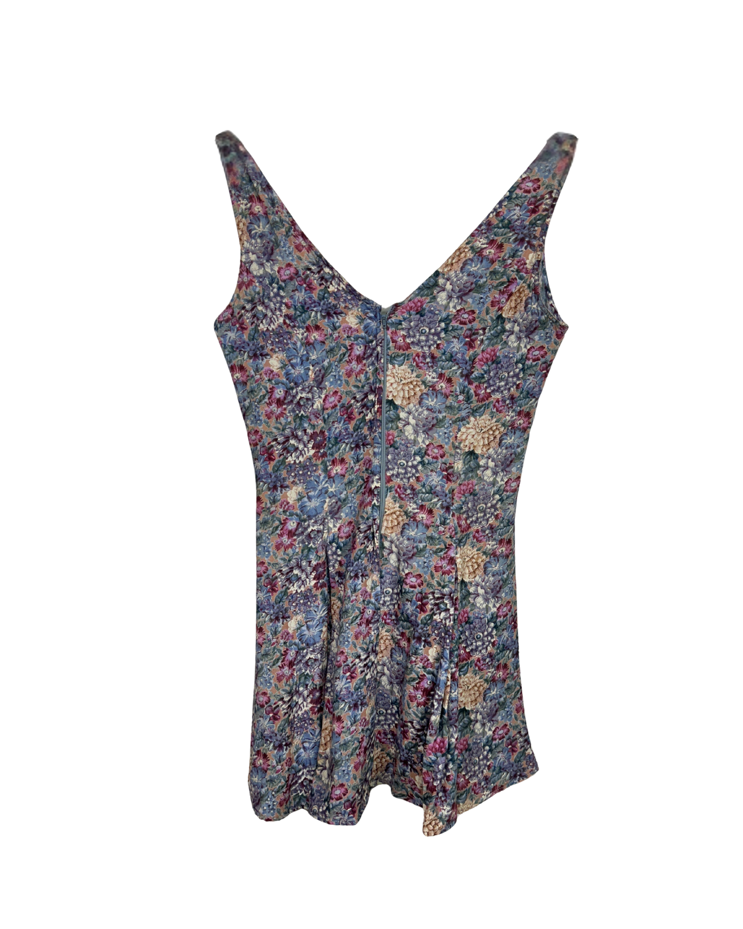 Vintage 90s Monsoon Floral Pleated Tea Dress