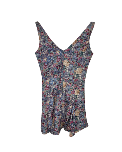 Vintage 90s Monsoon Floral Pleated Tea Dress