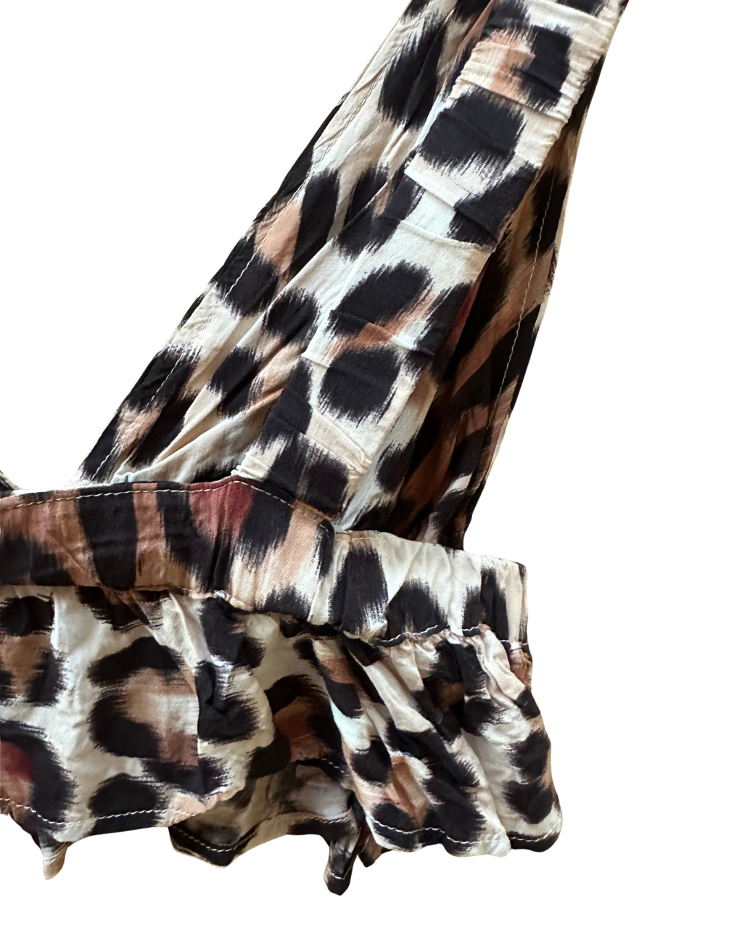 Leopard Ruffled Crop top