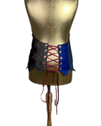 Handmade Upcycled Halter Corset-Back Vest Top  & Choker
