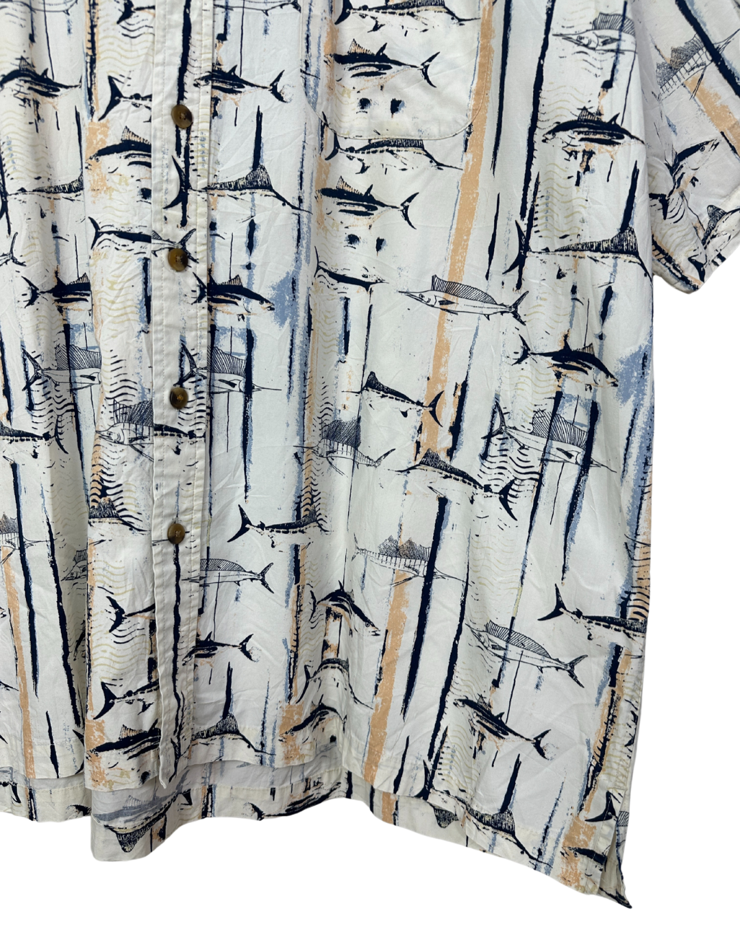 Harbor's Bay Fish Print Shirt 3XL