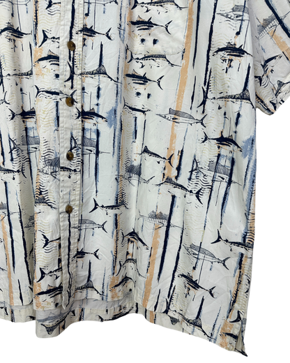 Harbor's Bay Fish Print Shirt 3XL
