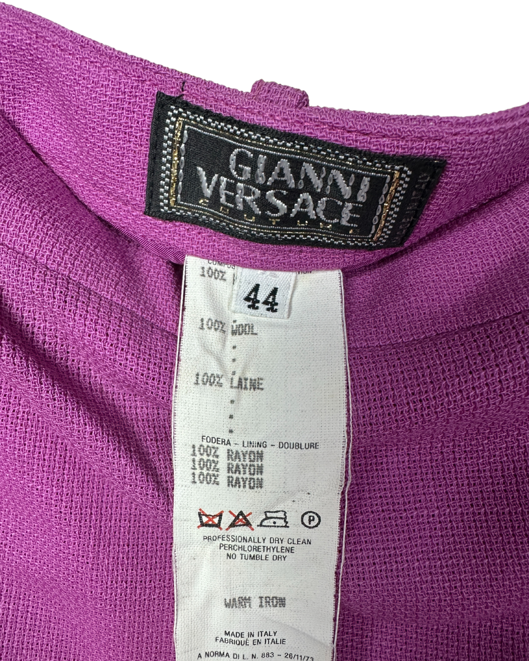Deadstock Vintage 90s Gianni Versace Co-Ord  Blazer & Skirt Wool Set