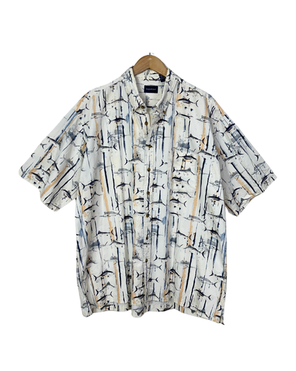 Harbor's Bay Fish Print Shirt 3XL