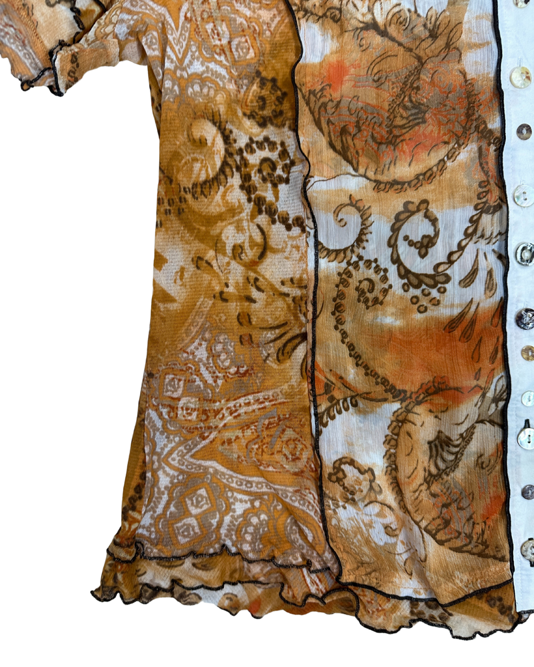 Biba Sheer Women's Shirt w/ Multi-Style Buttons