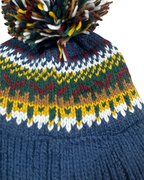 Navy Blue Pom-Pom Beanie