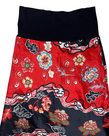 Asymmetrical Satin Skirt