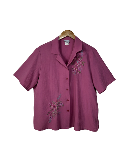 Vintage Bon Worth Embroidered Shirt - Women's 2XL
