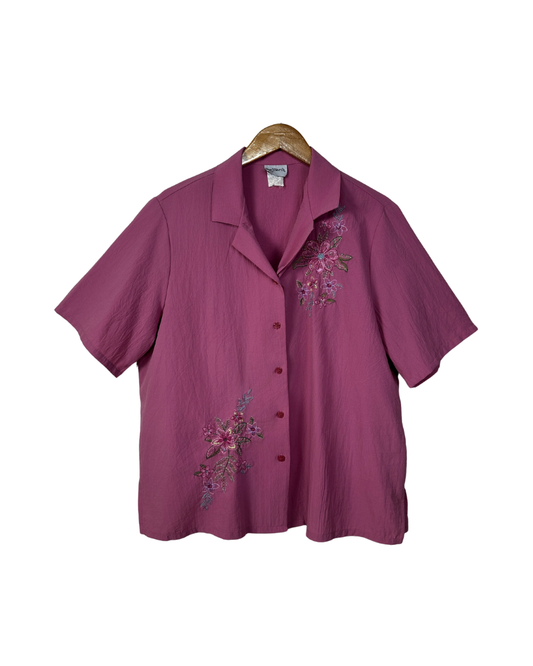 Vintage Bon Worth Embroidered Shirt - Women's 2XL