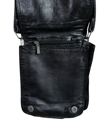 Vintage Embossed Pharaonic Genuine Leather Crossbody Bag