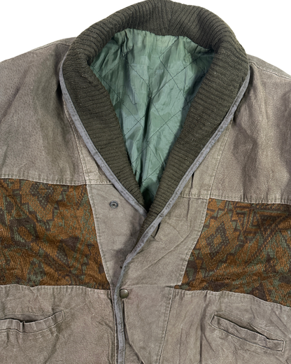 Vintage Genuine Suede Leather Bomber Jacket