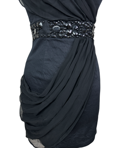 TG Strapless Embellished Waist Cocktail Dress