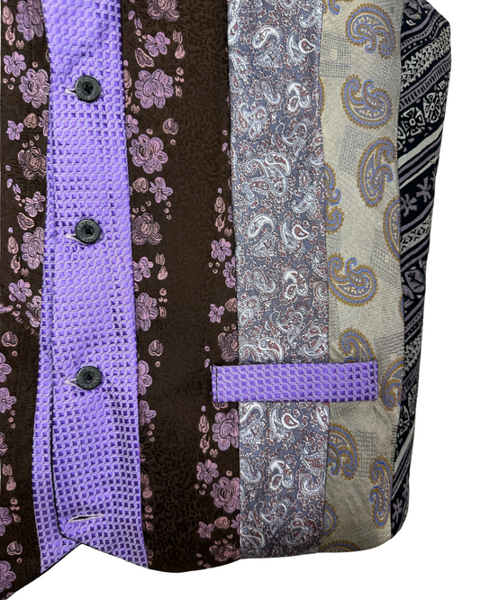 Retied Upcycled Neckties Vest - Large