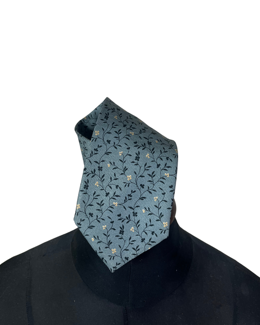 Classic Blue Patterned Necktie – Elegant Retro Style