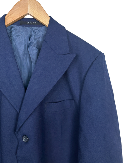 Vintage UNAG 1976 Navy Blue Blazer - Virgin Wool Blend