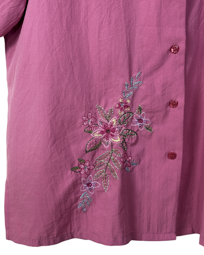 Vintage Bon Worth Embroidered Shirt - Women's 2XL