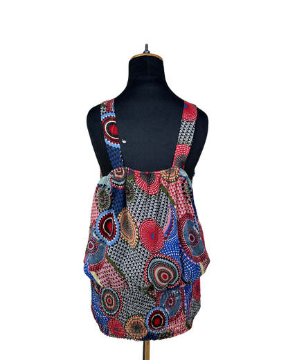 Retro Embellished Blouson Tank Top