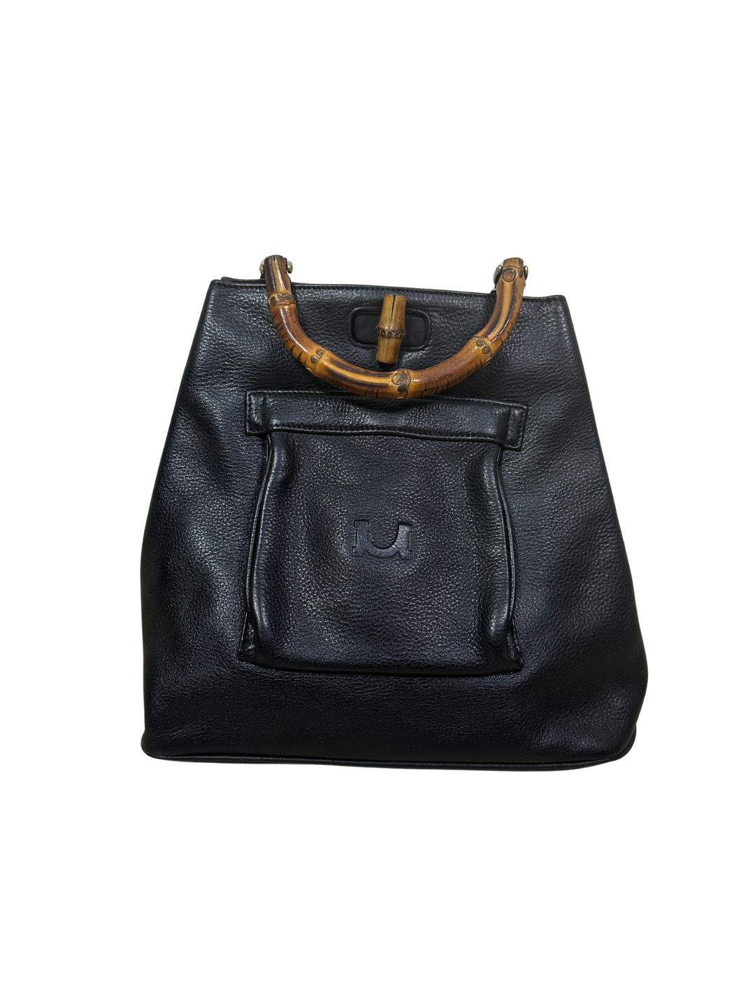 Moments Genuine Leather Bamboo Handbag