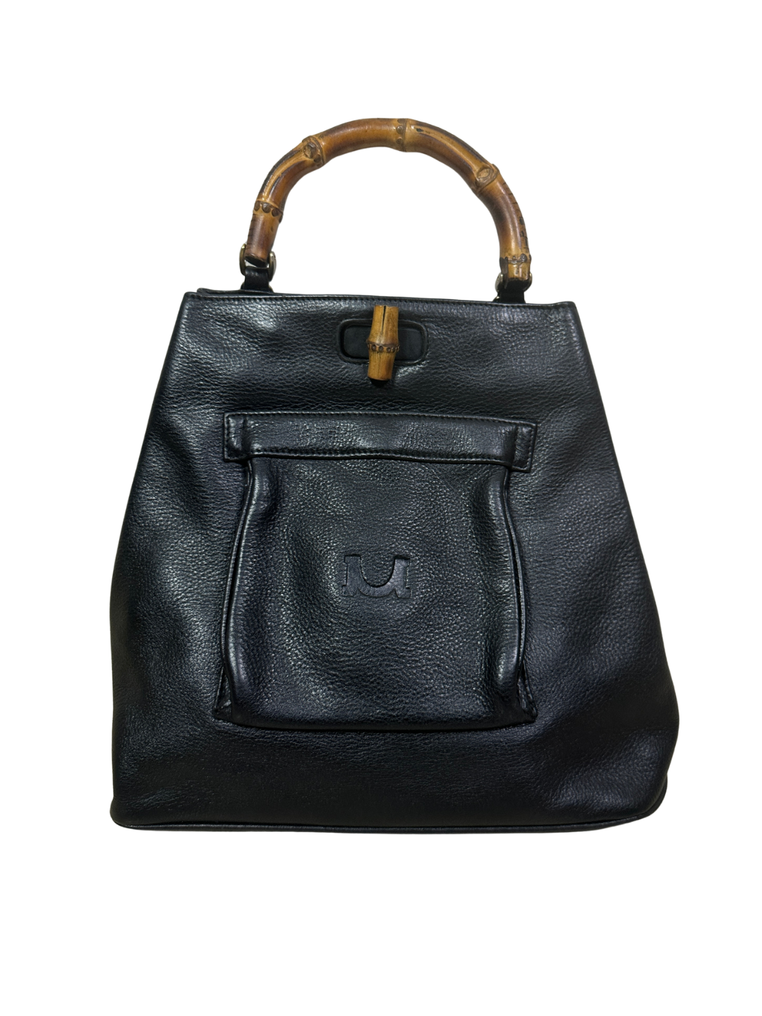 Moments Genuine Leather Bamboo Handbag