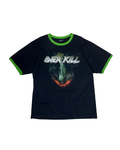 Overkill "For Those Who Bleed Green & Black" Thrash Metal Ringer T-Shirt