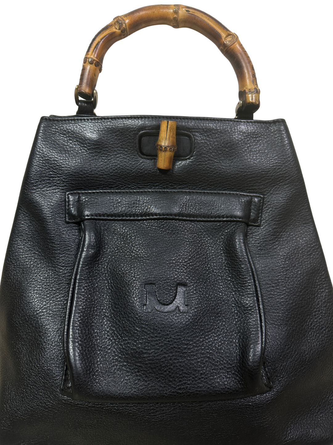 Moments Genuine Leather Bamboo Handbag