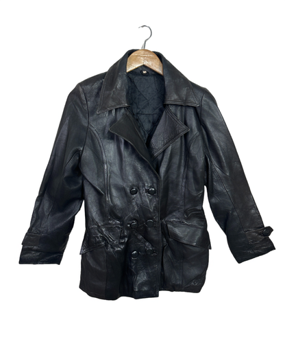 Black Women’s Genuine Leather Jacket - Small