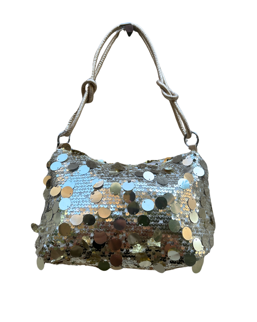 Y2K Sequin Gold Shoulder Bag
