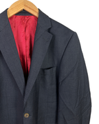 Dark Gray Pure Virgin Wool Blazer - Size 50