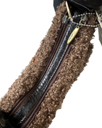 Aolee Teddy Gem Embellished Genuine Leather Bag