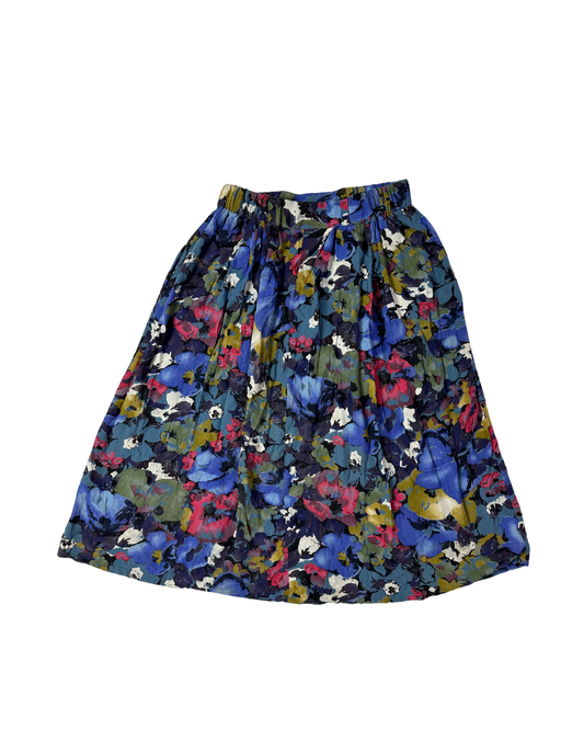 Vintage Abstract Pattern Skirt with Pockets