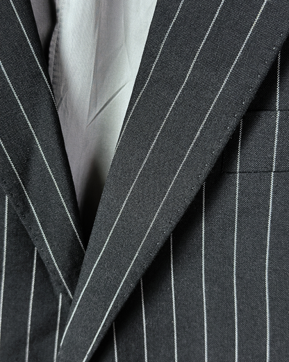 Batistini Striped Wool-Blend Full Suit - Size 50