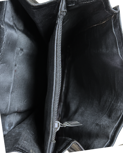 Vintage Embossed Pharaonic Genuine Leather Crossbody Bag