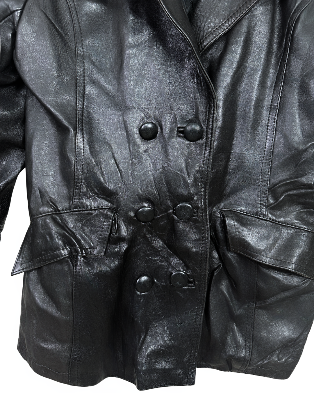 Black Women’s Genuine Leather Jacket - Small