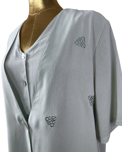 Vintage Serafino Sage Green Layered Blouse