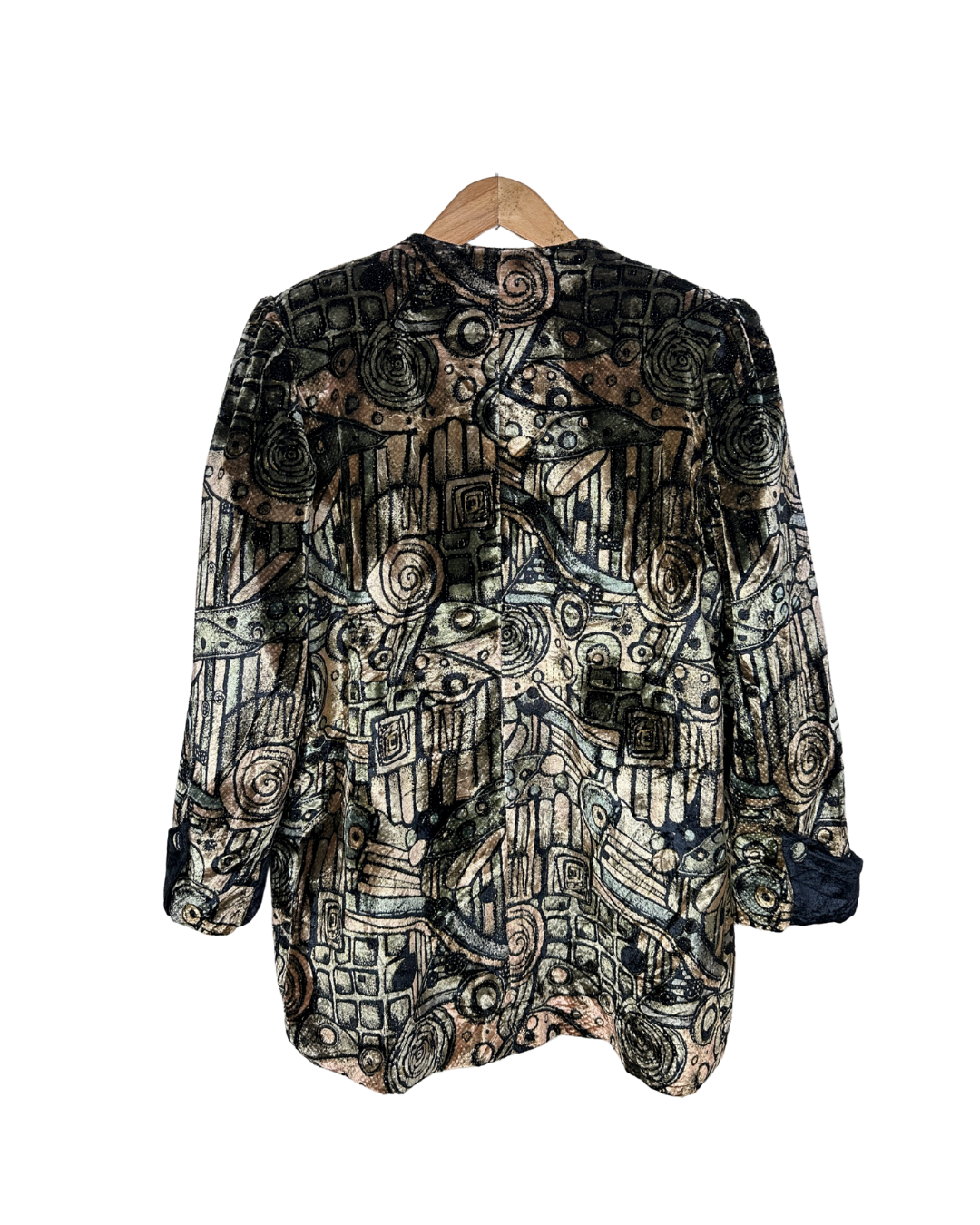 Vintage 80s Velvet Women's Blazer Large