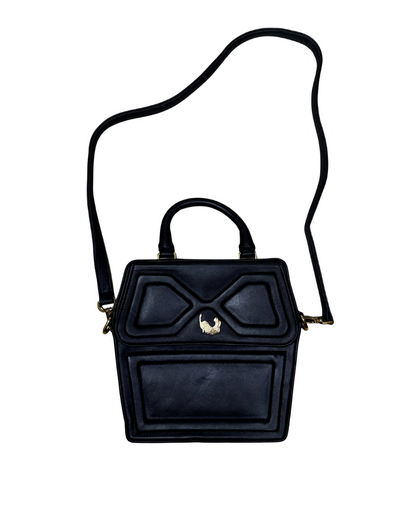 Vintage Genuine Leather Handbag with Removable Crossbody Strap