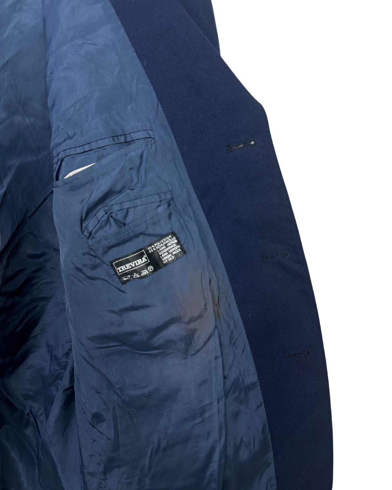 Vintage UNAG 1976 Navy Blue Blazer - Virgin Wool Blend