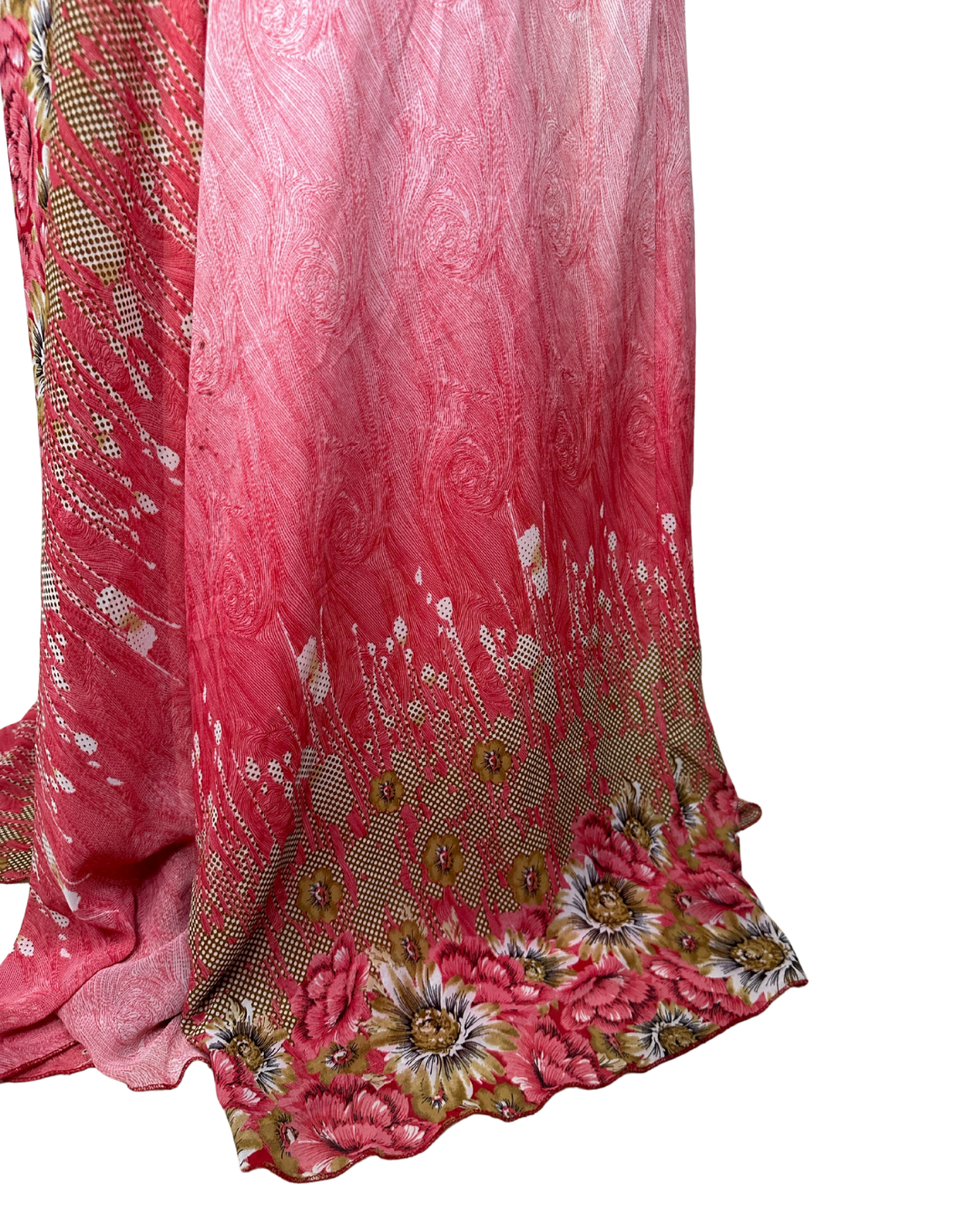 00s Y2K Halter Maxi Dress with Denim Bodice & Red Leather Belt Detail