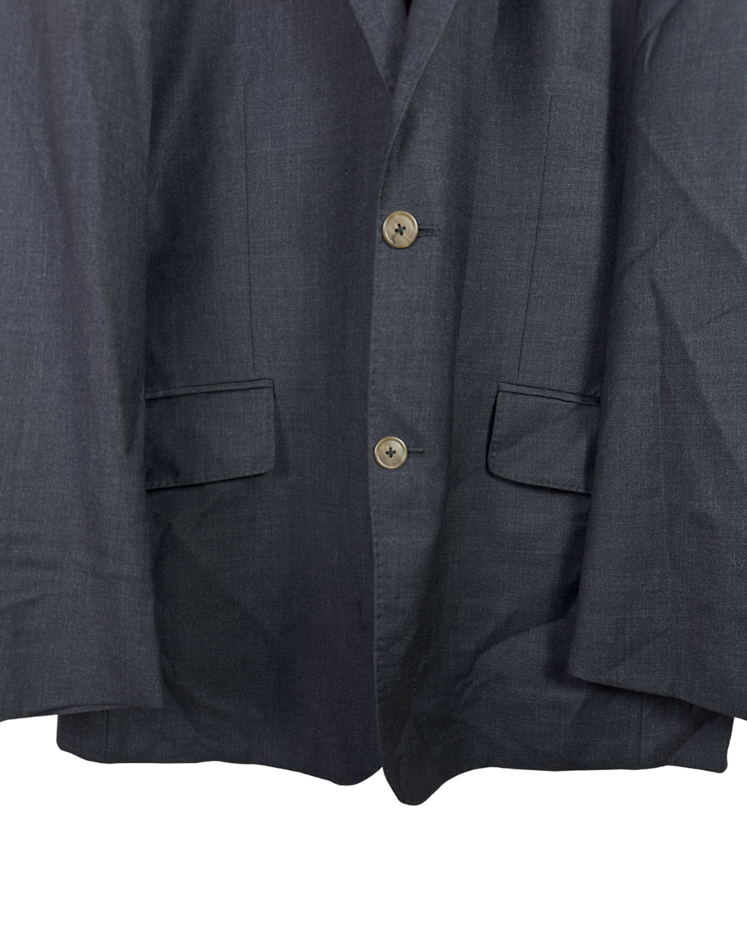 Dark Gray Pure Virgin Wool Blazer - Size 50