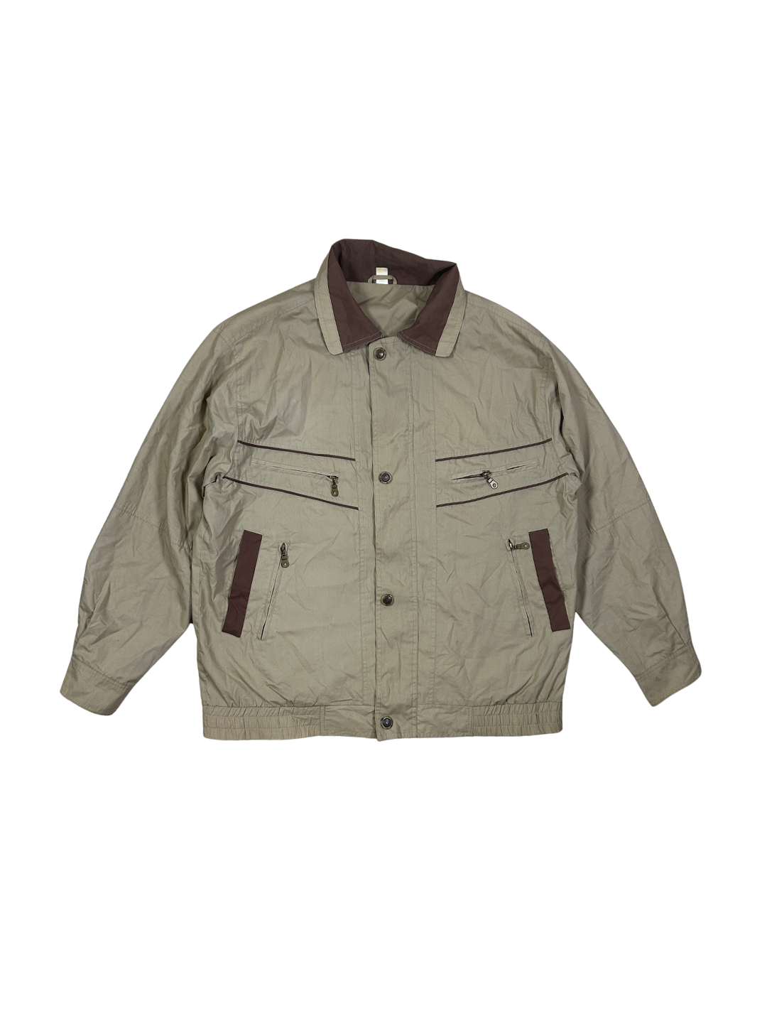 Vintage Two-Tone Utility Bomber Style Jacket - XL
