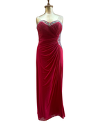 Lipsy Strapless Red Beaded Dress