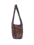 Vintage Purple Embroidered Camel Boho Bag