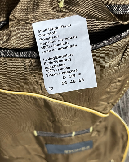 Vintage Stones Linen Pinstripe Blazer - Size 56