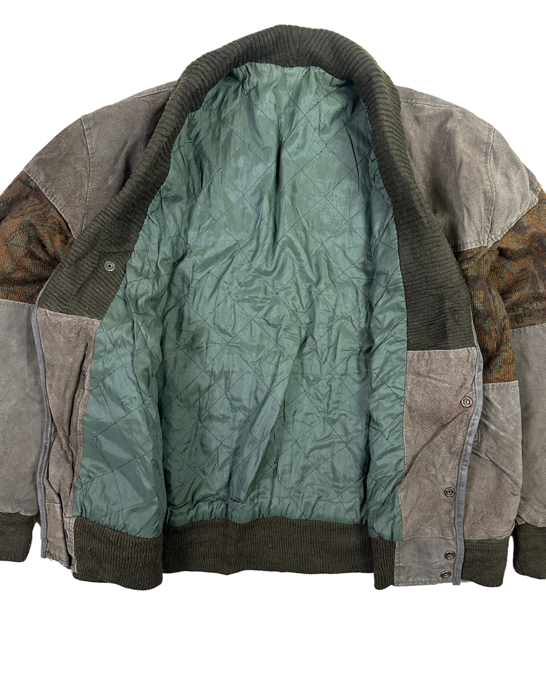 Vintage Genuine Suede Leather Bomber Jacket