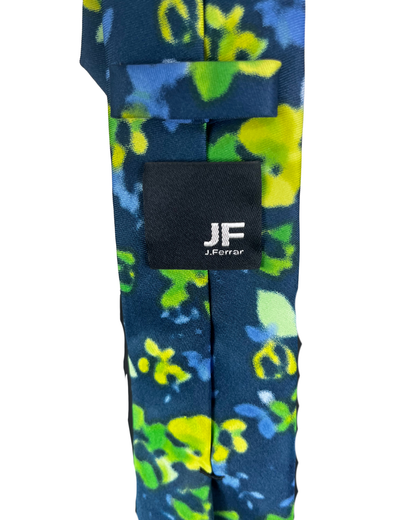 J.Ferrar Abstract Floral Necktie