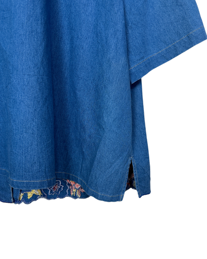 Vintage Napa Valley Denim Embroidered Women's Shirt 2XL