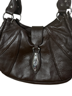 Vintage Brown Genuine Leather Shoulder Bag