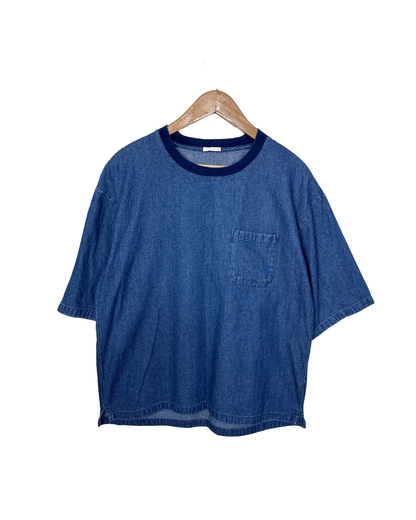 Vintage Oversized Denim T-shirt Medium